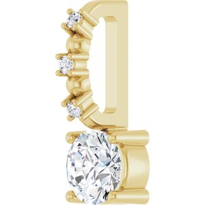 14K Yellow Gold 4 mm Round Charm/Pendant Mounting – image 3