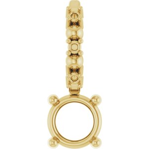 14K Yellow Gold 4 mm Round Charm/Pendant Mounting – image 2