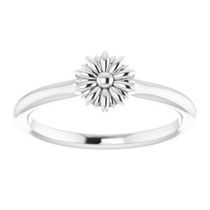 Sterling Silver Stackable Floral Ring
