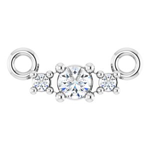 Platinum .04 CTW Natural Diamond Necklaces Center