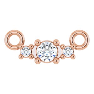 14K Rose Gold .04 CTW Natural Diamond Necklaces Center