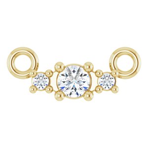 14K Yellow Gold .04 CTW Natural Diamond Necklaces Center