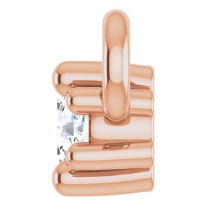 14K Rose Gold .04 CTW Natural Diamond Necklaces Center