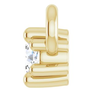 14K Yellow Gold .04 CTW Natural Diamond Necklaces Center