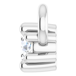 Platinum .04 CTW Natural Diamond Necklaces Center