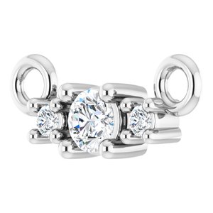 Platinum .04 CTW Natural Diamond Necklaces Center