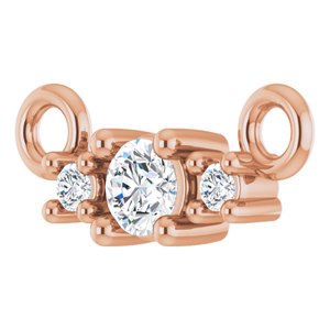 14K Rose Gold .04 CTW Natural Diamond Necklaces Center