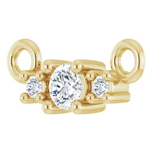14K Yellow Gold .04 CTW Natural Diamond Necklaces Center