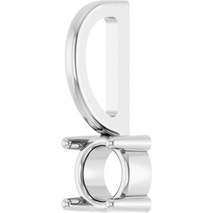 Continuum Sterling Silver 4 mm Round Solitaire Charm/Pendant Mounting – image 4