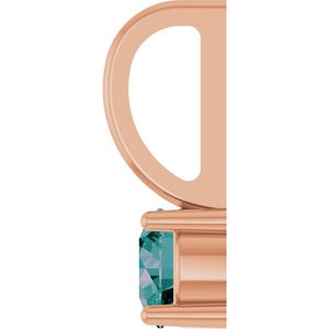 14K Rose Gold Imitation Alexandrite Solitaire Charm/Pendant – image 3
