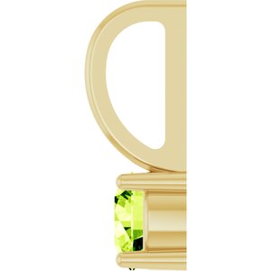 14K Yellow Gold Imitation Peridot Solitaire Charm/Pendant – image 3