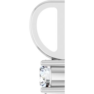 14K X1 White Gold 4 mm Round Solitaire Charm/Pendant Mounting – image 5