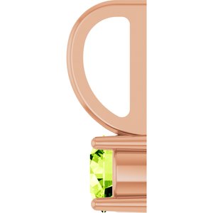 14K Rose Gold Imitation Peridot Solitaire Charm/Pendant – image 3