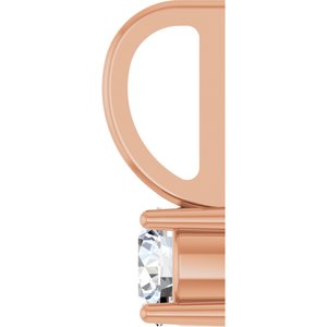 14K Rose Gold 1/4 CTW Natural Diamond Solitaire Charm/Pendant – image 3