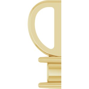 18K Yellow Gold 4 mm Round Solitaire Charm/Pendant Mounting – image 6
