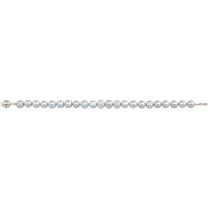 Sterling Silver Cultured Gray Freshwater Pearl 7 1/2" Bracelet