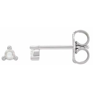 Platinum 1 1/8 CTW Rose-Cut Natural Diamond Earrings