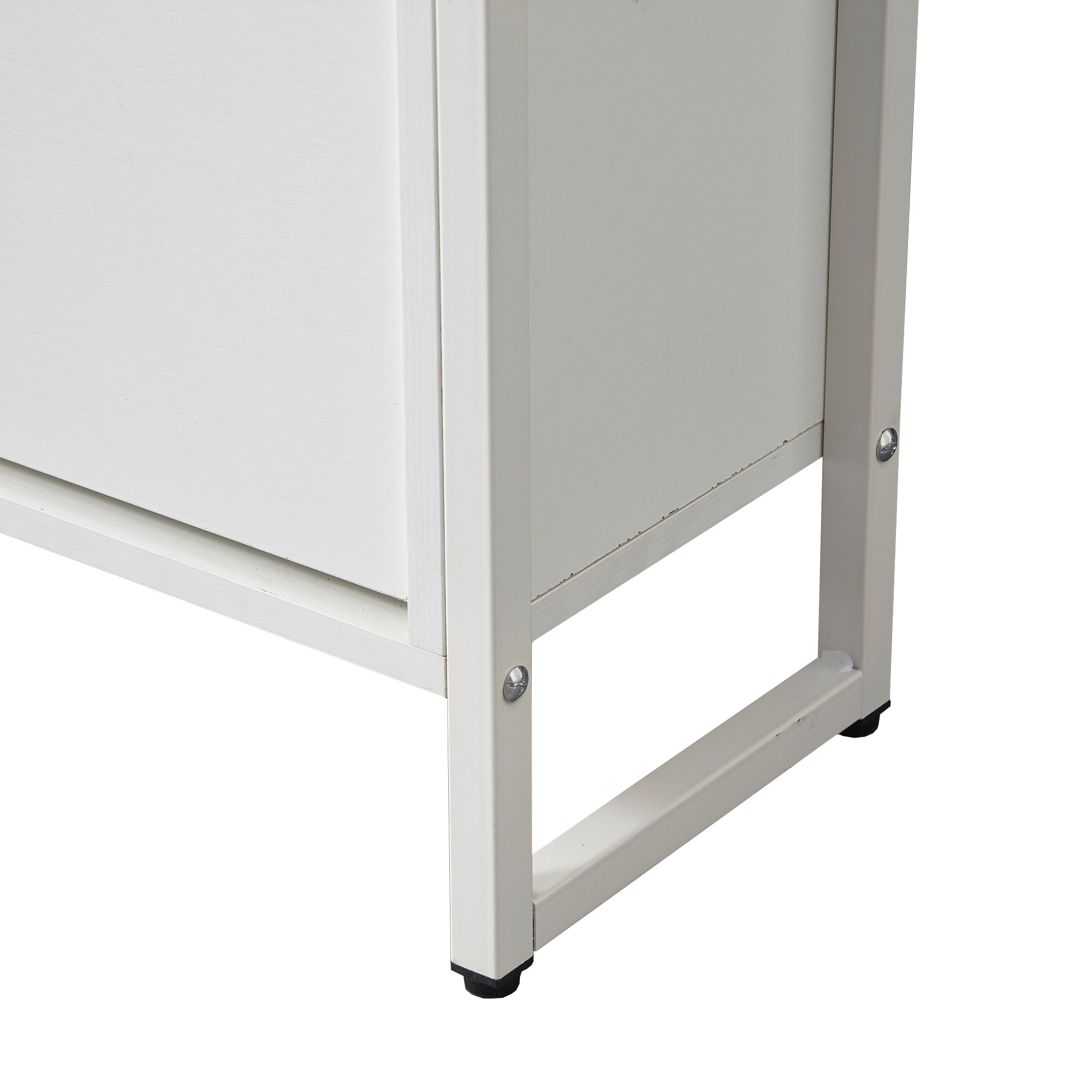 Shoe Storage Cabinet with 3 Flip Drawers&1 Drawer, Slim Freestanding Storage Racks for Entryway, Hallway, Hidden Narrow Shoe Organizers Perfect for Heels, Boots, Slippers, white/Walnut