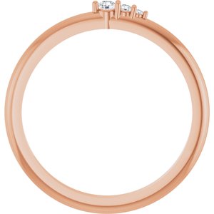 14K Rose Gold .05 CTW Natural Diamond Graduated Stackable Ring