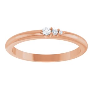 14K Rose Gold .05 CTW Natural Diamond Graduated Stackable Ring