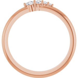 14K Rose Gold 1/10 CTW Natural Diamond Graduated Stackable Ring
