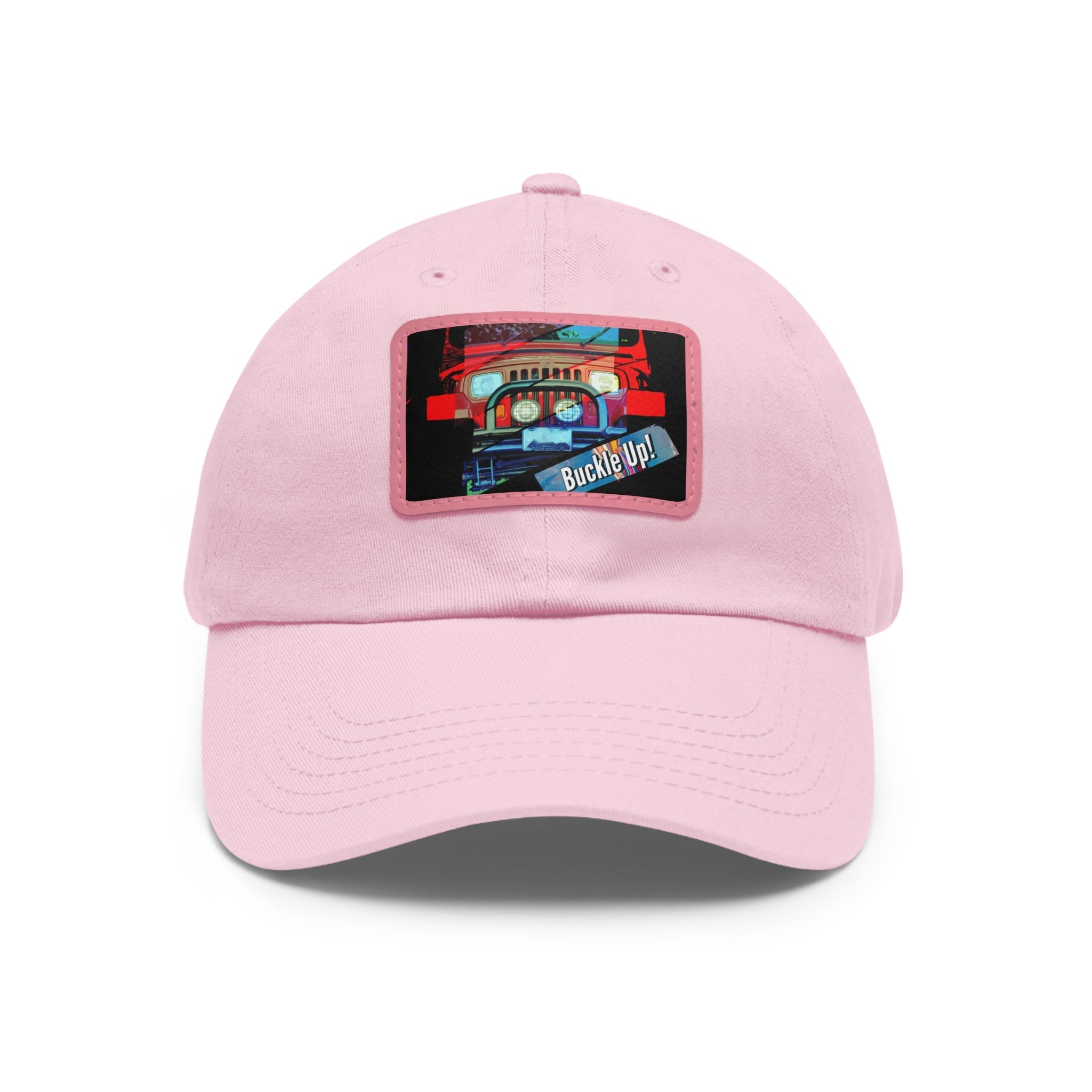 Buckle Up!  4 Wheel Drive Hat with Rectangle Leather Patch