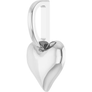 Sterling Silver Puffed Heart Charm/Pendant – image 2