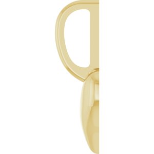 14K Yellow Gold Puffed Heart Charm/Pendant – image 3