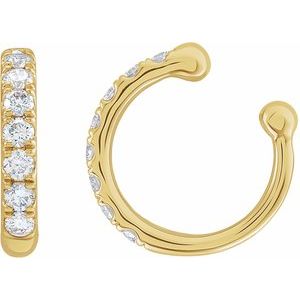 14K Yellow Gold 1/6 CTW Natural Diamond Ear Cuff