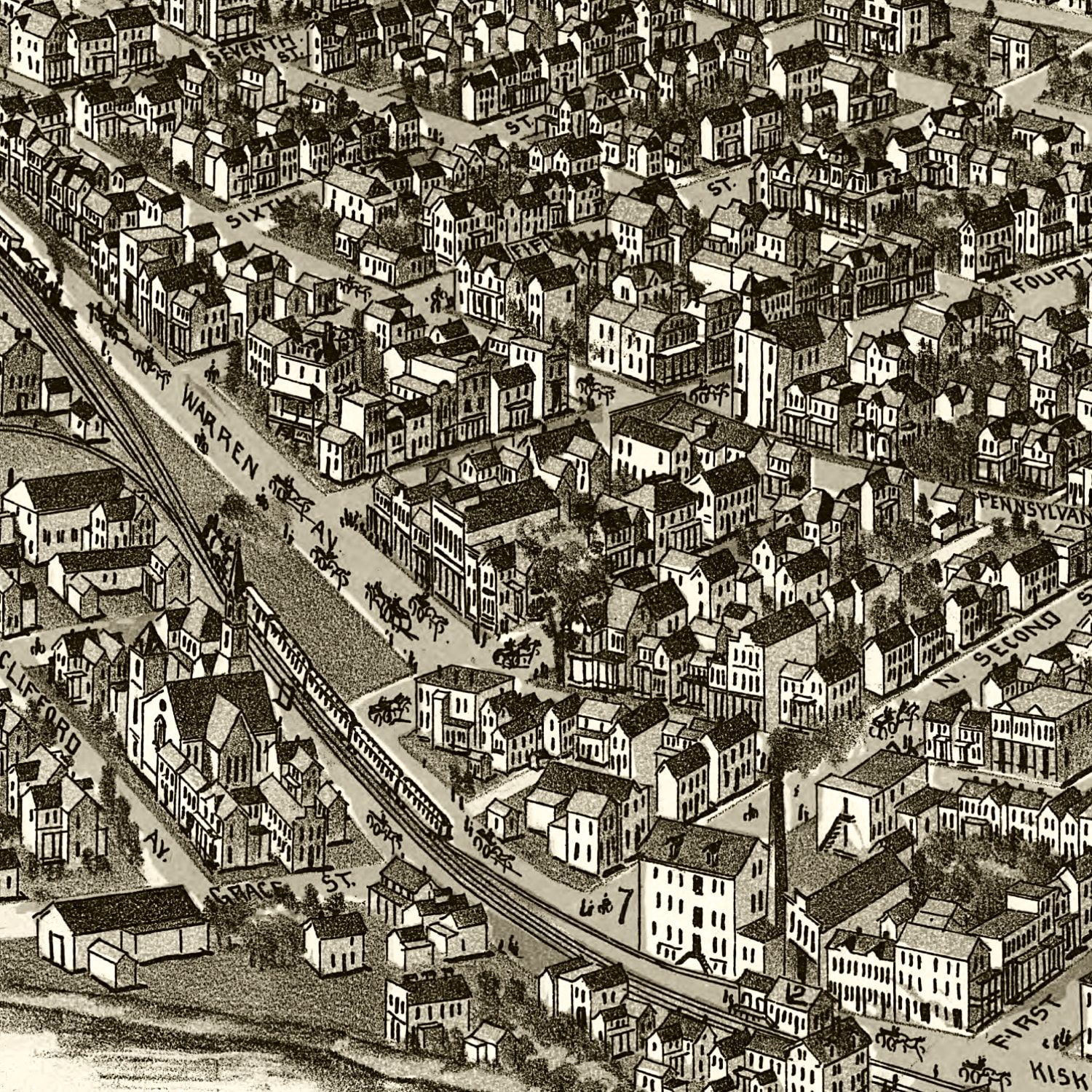 Vintage Map of Apollo, Pennsylvania 1896