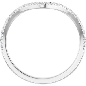 Platinum 1/3 CTW Natural Diamond Contour French-Set Band