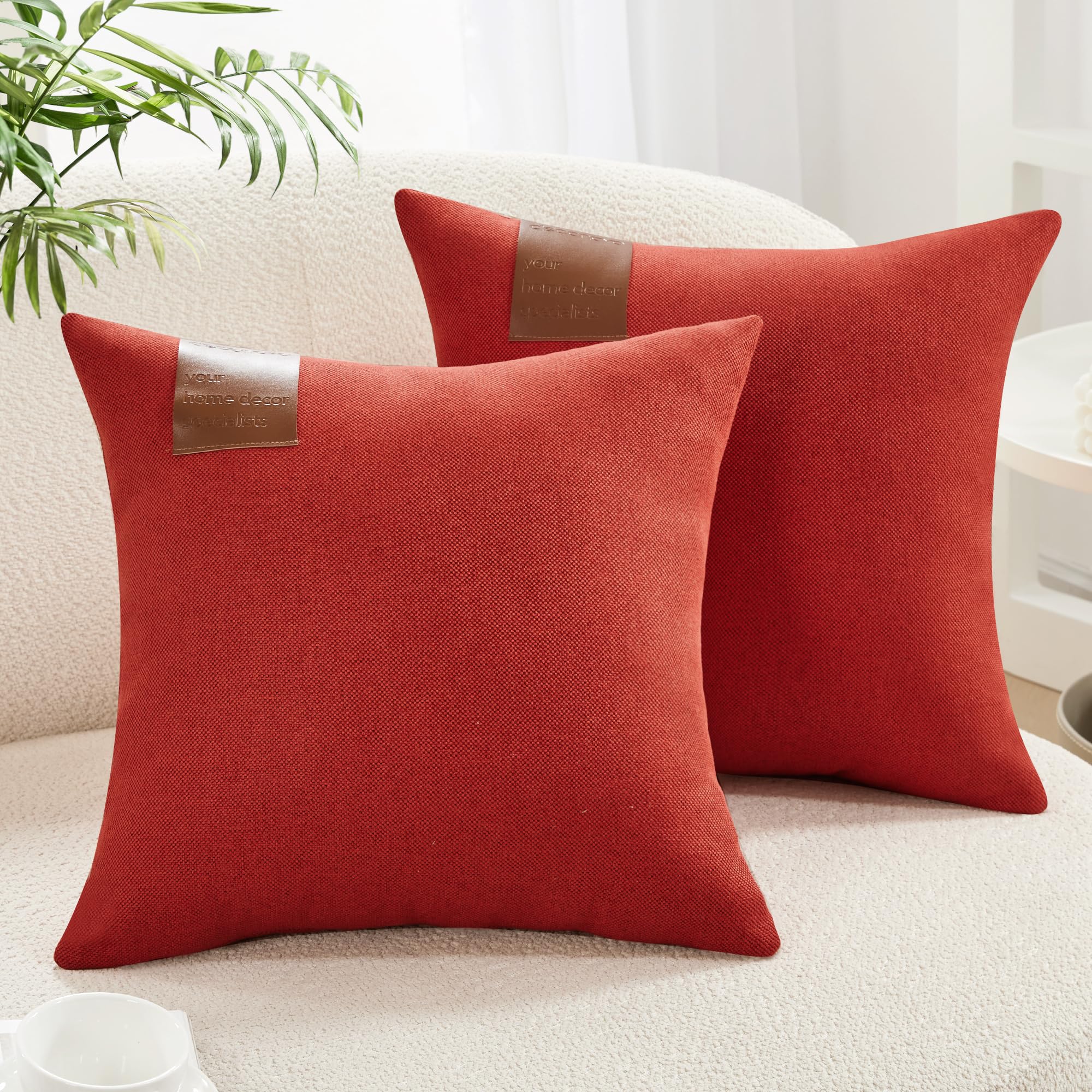 Saddle Brown Lumbar Pillow Covers, 2PCS