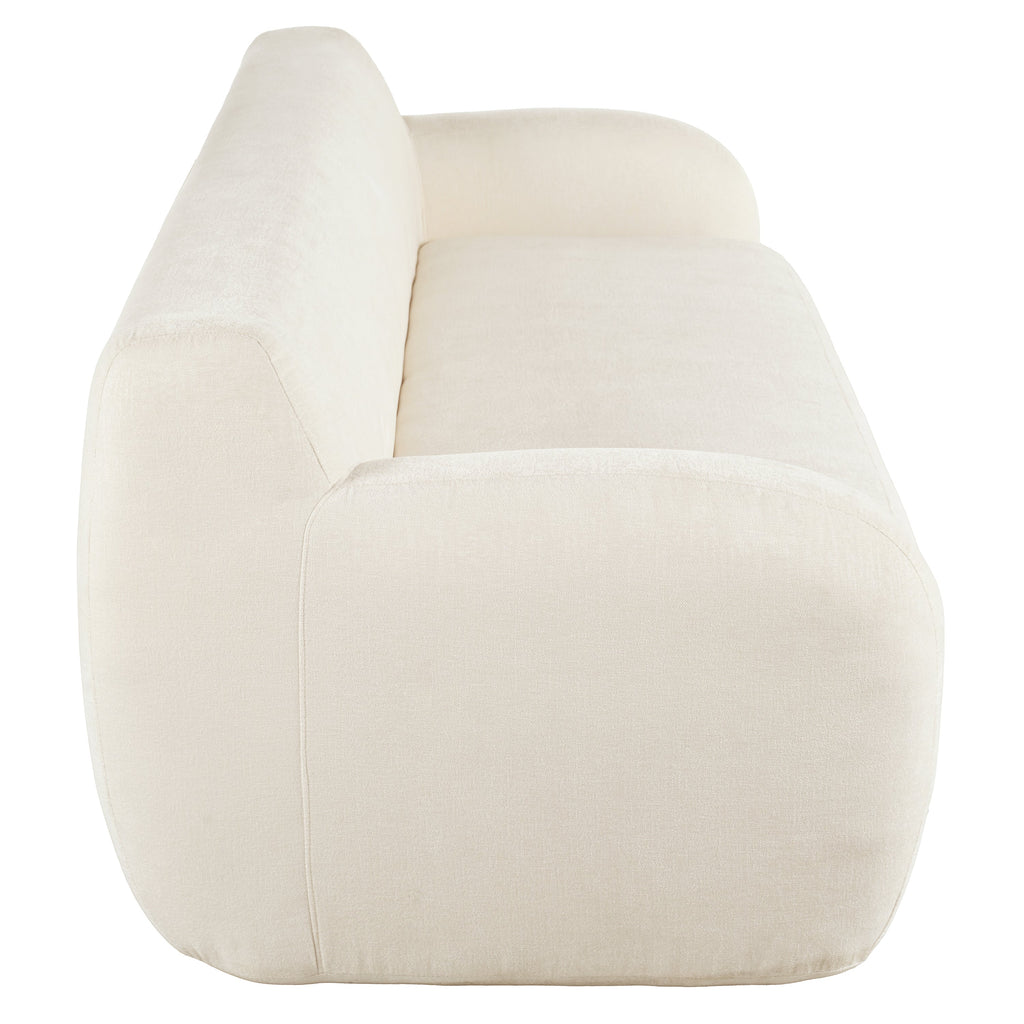 U_Style 81.5' Minimalist Compression Sofa, Curved Design, 3-Seater Casual Sofa for Living Rooms, Bedrooms, and Apartments