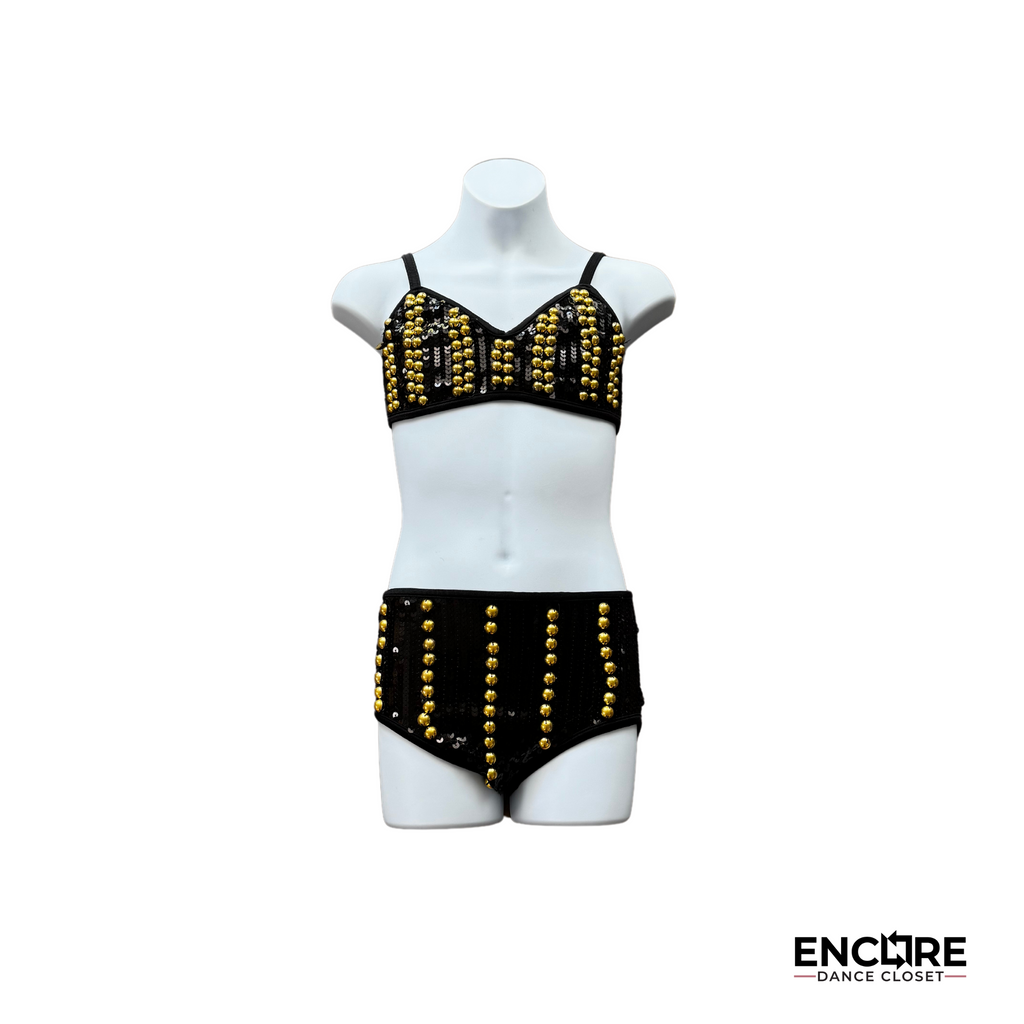 Black and Gold Jazzy Two-Piece Ensemble