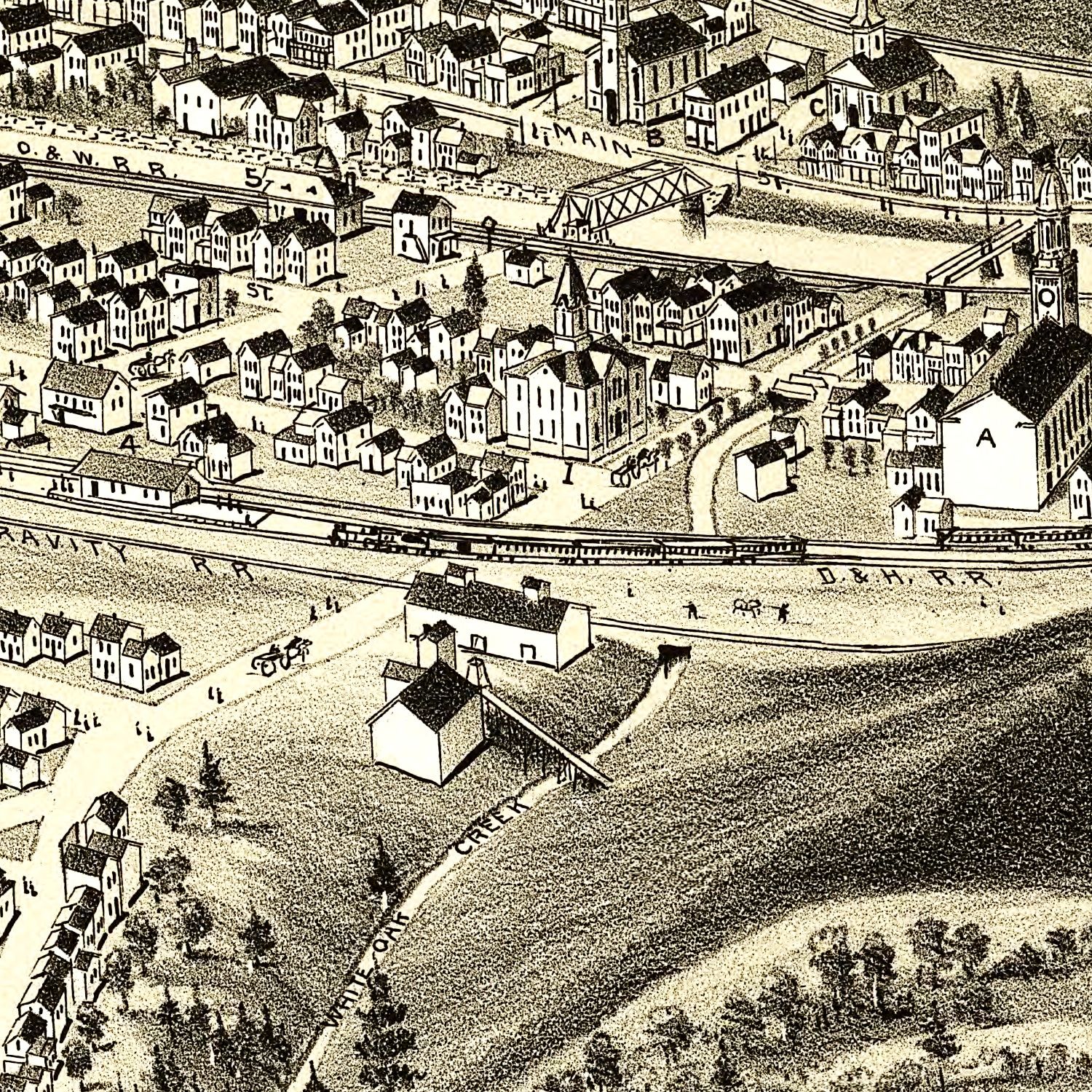 Vintage Map of Archbald, Pennsylvania 1892