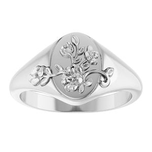 Floral Signet Ring
