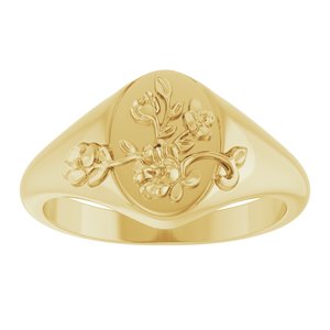 Floral Signet Ring