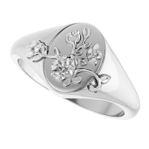 Floral Signet Ring
