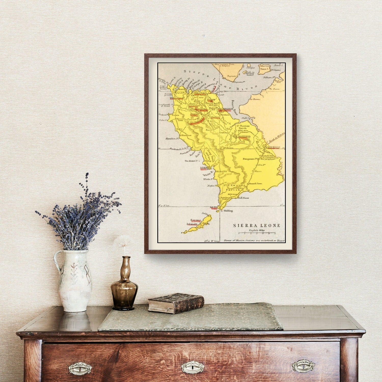 Vintage Map of Sierra Leone 1862