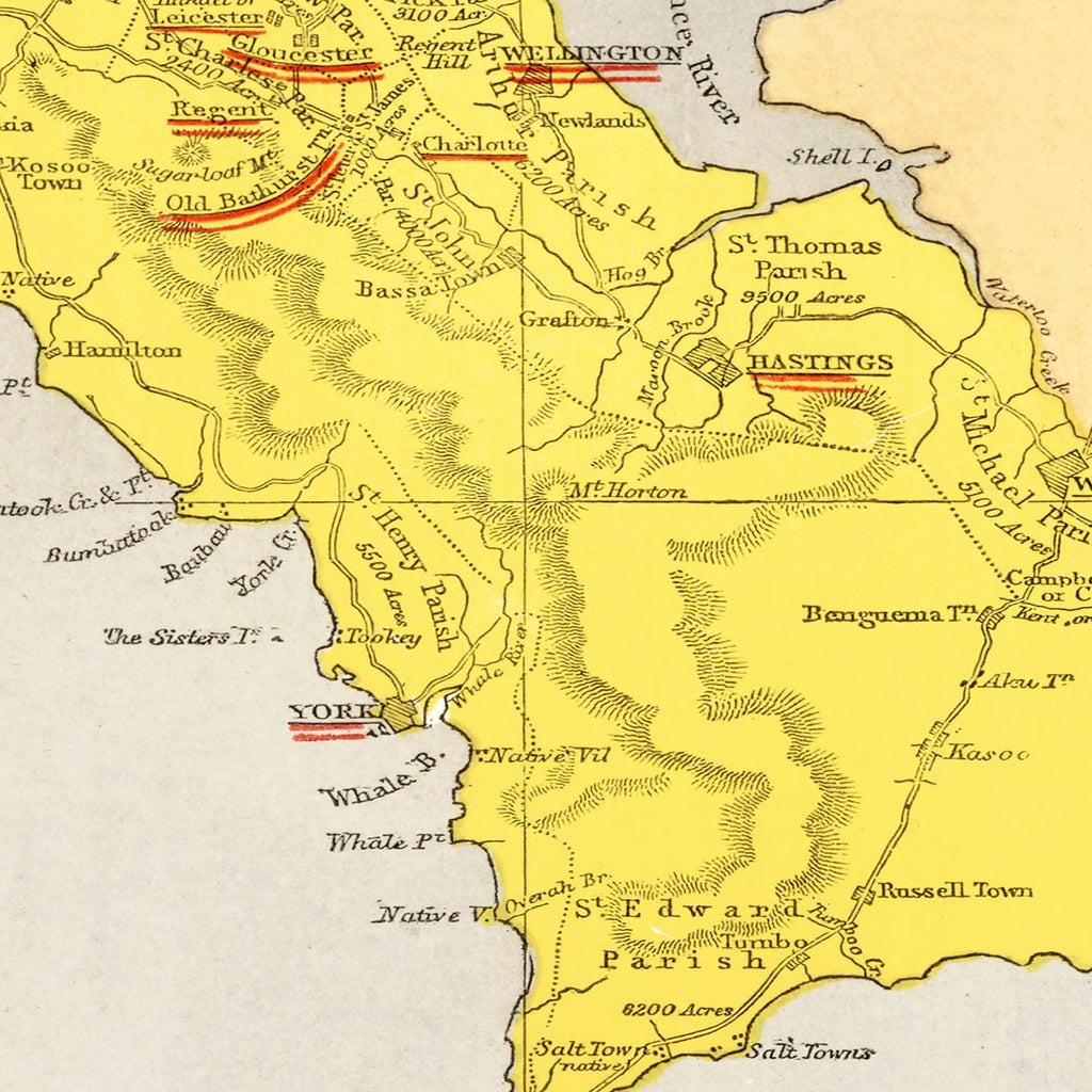 Vintage Map of Sierra Leone 1862