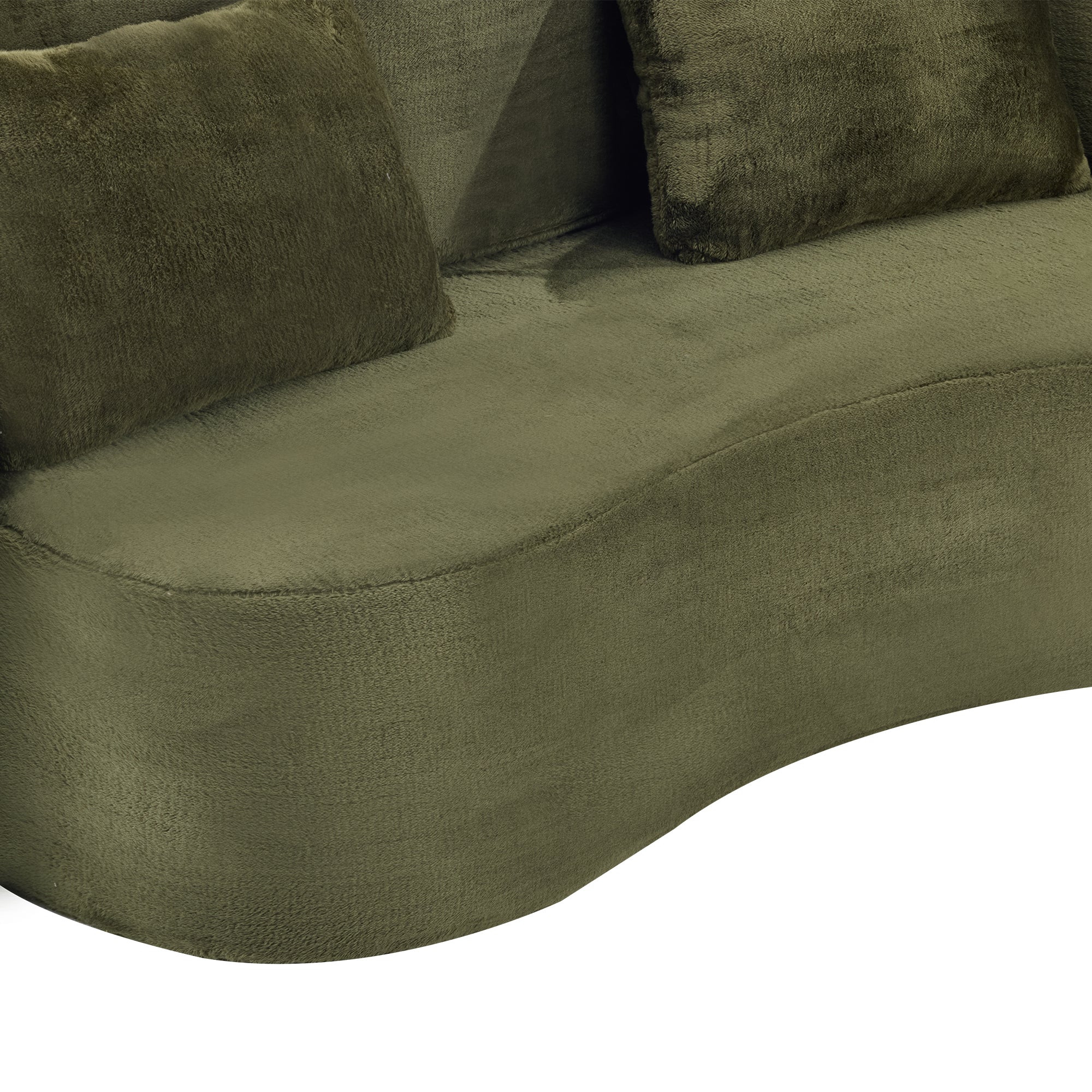 71-inch folding sofa bed, plush futon sofa bed, high-density foam convertible sofa bed, folding floor sofa bed for living room, guest room, bedroom, green