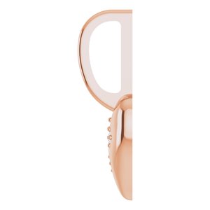 18K Rose Gold Accented Heart Charm/Pendant Mounting – image 5