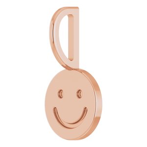 14K Rose Gold Smiley Face Charm/Pendant – image 2