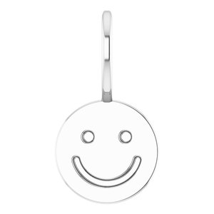 Platinum Smiley Face Charm/Pendant