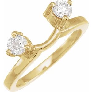 14K Yellow 1/2 CTW Lab-Grown Diamond  Wrap-Style Enhancer