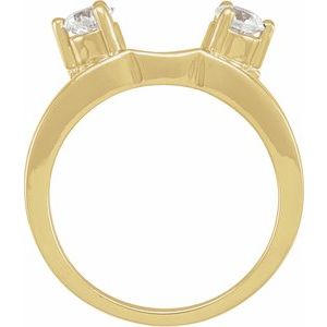 14K Yellow 1/2 CTW Natural Diamond Wrap-Style Ring Enhancer