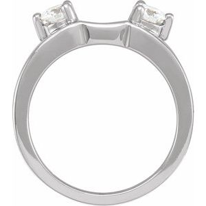 14K White 1/2 CTW Natural Diamond Wrap-Style Ring Enhancer