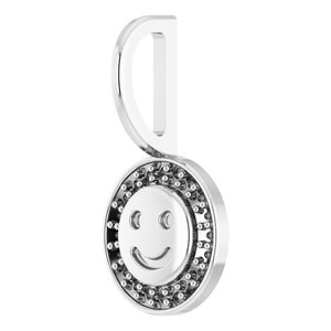 Platinum Smiley Face Charm/Pendant Mounting – image 4