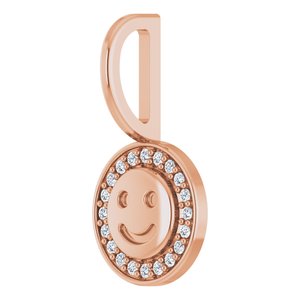 14K Rose Gold Smiley Face Charm/Pendant Mounting – image 3