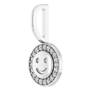 Platinum Smiley Face Charm/Pendant Mounting – image 3